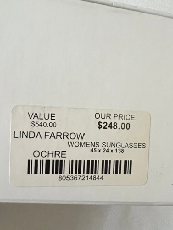 Linda Farrow x The Row 48/4 Womens Sunglasses Ocher